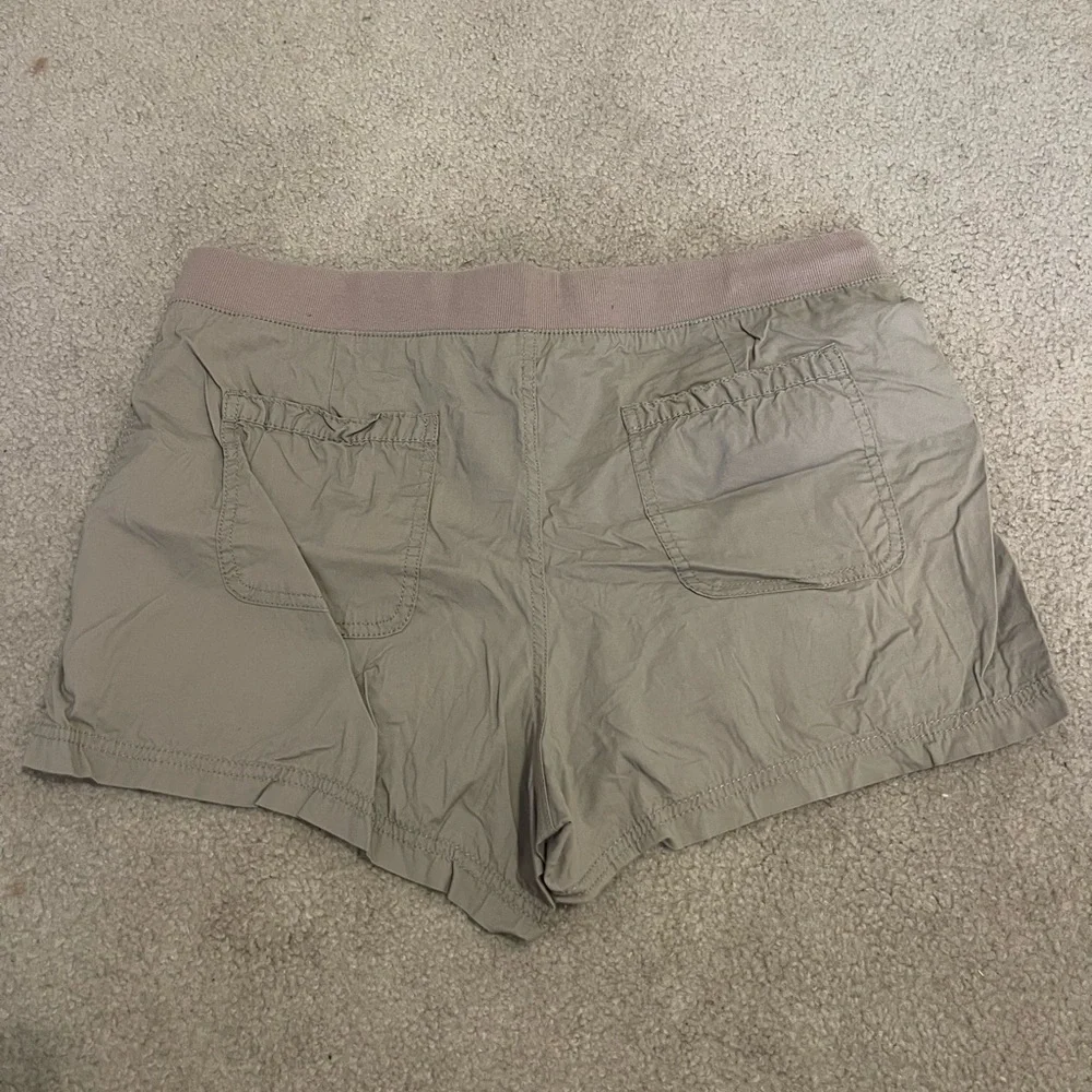 a.n.a Tan Cargo Shorts with Drawstring Waist